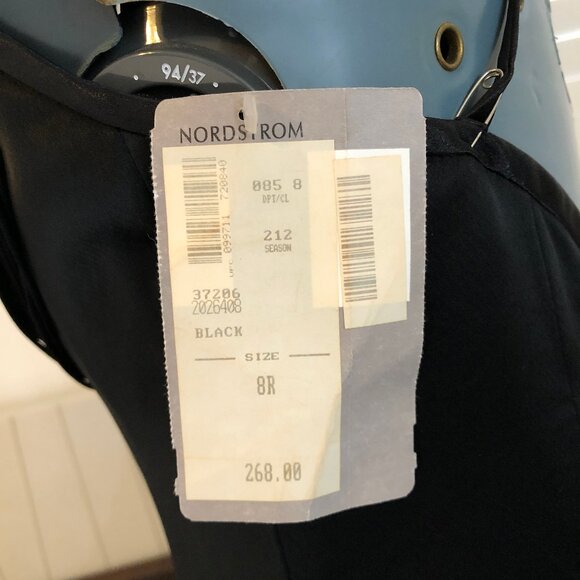 Rimini Long Luxurious Black Evening Gown Spaghetti Straps Size 8 - Picture 8 of 14